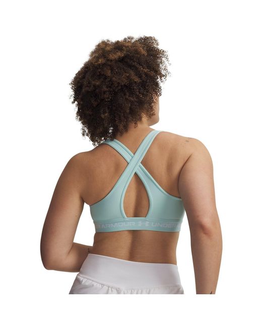 Under Armour Blue Crossback Medium Impact Sports Bra
