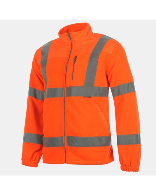 Dunlop Orange Hi Vis Fleece Jacket for men