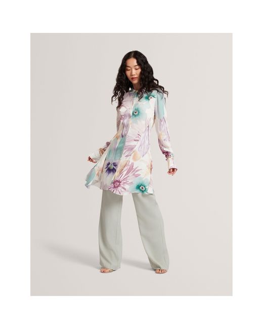 Ted Baker White Mini Shirt Dress