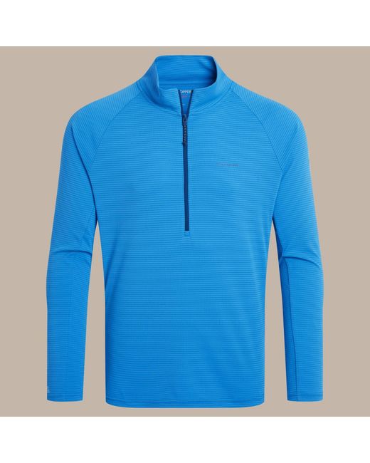 Craghoppers Blue Nosilife Solar Shield+ Quick-Drying Half Zip Top for men