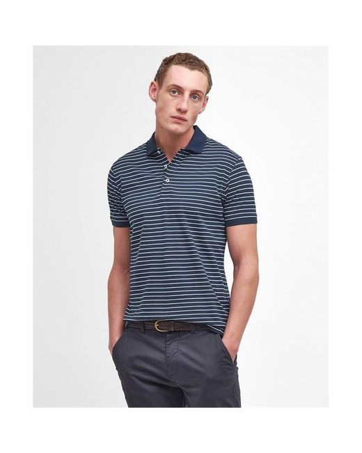 Barbour Blue Westgate Striped Polo Shirt for men