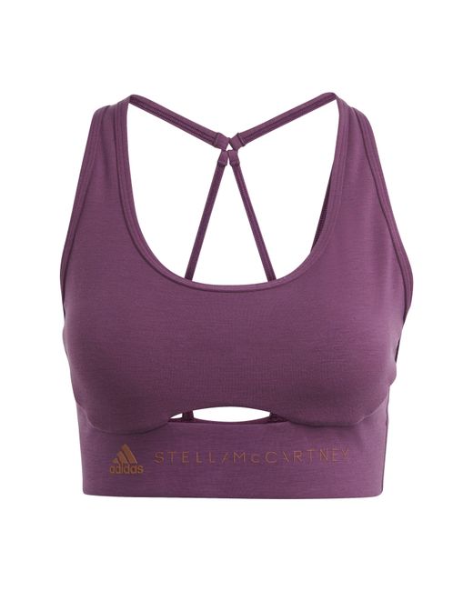 Adidas Purple Asmc Tst Non Wired Medium Impact Sports Bra