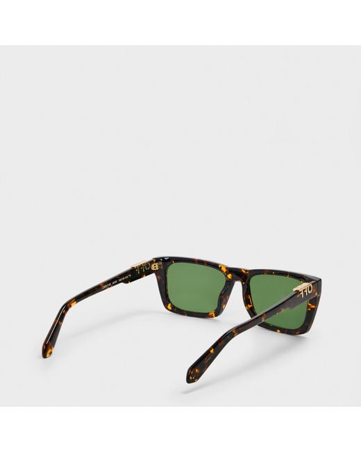 Off-White c/o Virgil Abloh Green Square Uv-Protective Sunglasses