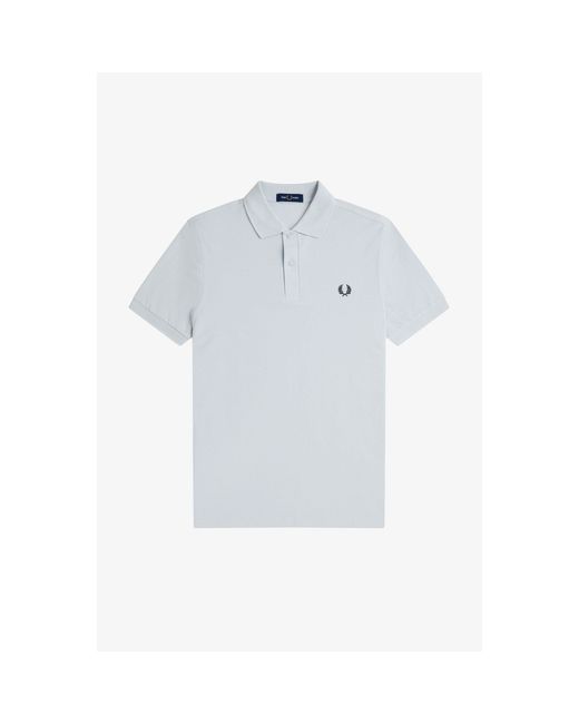 Fred Perry White Plain Polo Shirt for men