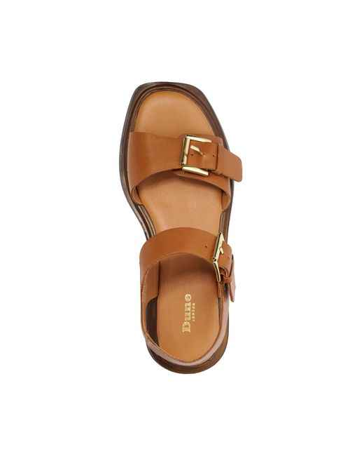 Dune Brown Lowdown Sandal
