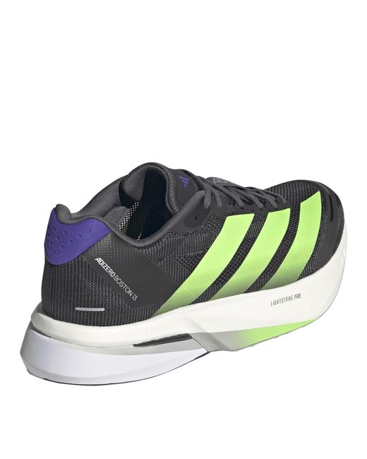 Adidas Green Adizero Boston 13 Road Running Shoes for men