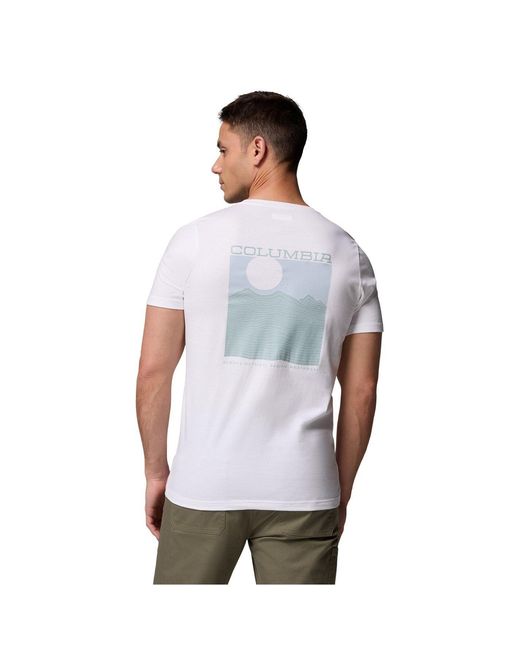 Columbia White Rapid Ridge Graphic Tee for men