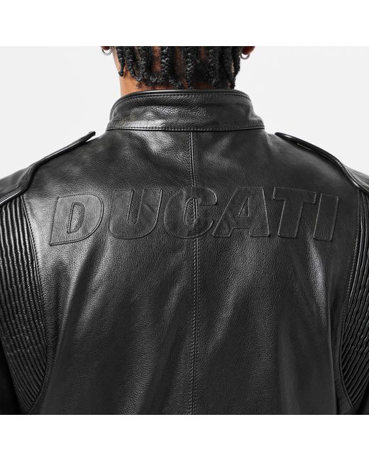 DSquared² Black Leather Tailored Fit Jacket for men