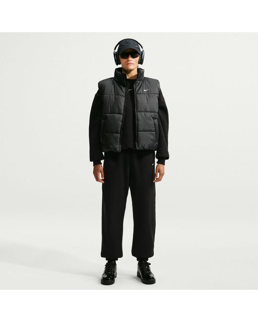 Nike Black Sportswear Phoenix Fleece High-Waisted Oversized Tracksuit Bottoms