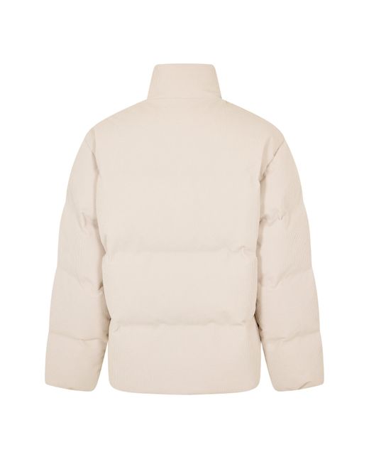 Palm Angels Natural Tree Logo Corduroy Down Short Puffer Jacket for men