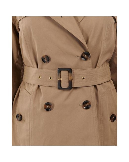 Barbour Natural Beal Water Resistant Cotton Slim Fit Trench Coat