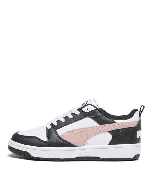 PUMA White Rebound Low-Top Trainers