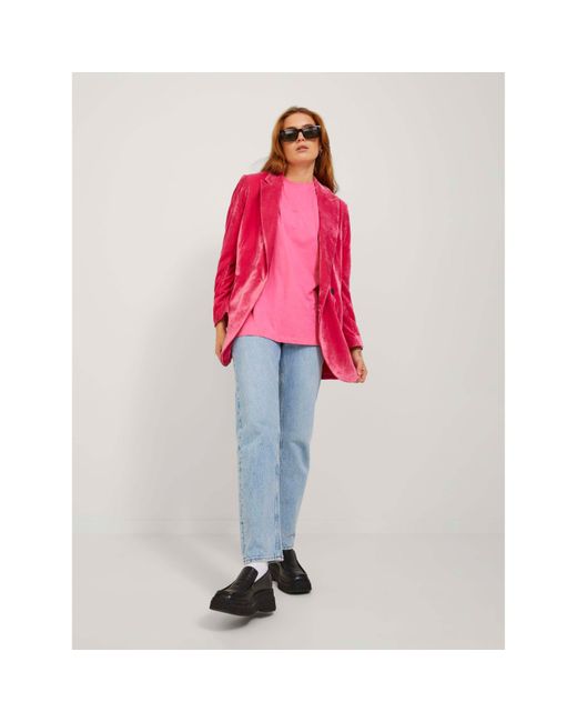 JJXX Pink Andrea Loose Logo T-Shirt Ladies