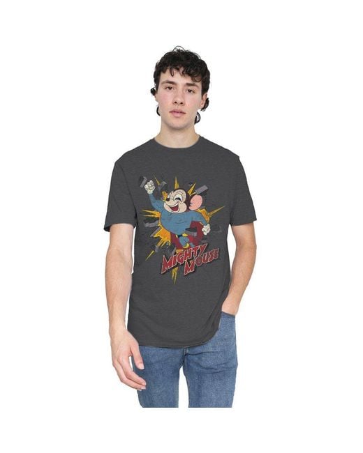 Other Gray Mighty Mouse Break Through Adult Heather Charcoa for men