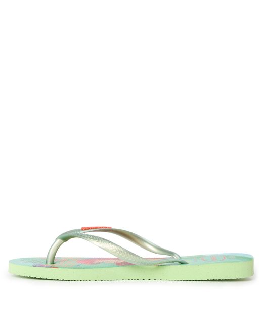 Havaianas Green Slim Princess Flip Flops