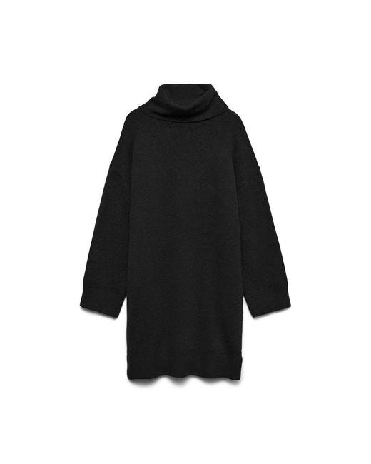 Vero Moda Black Aquarius Roll Neck Jumper Dress