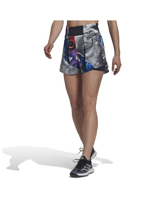 Adidas Blue Tennis U.S. Series Ergo Printed Shorts