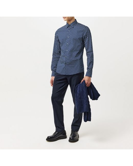 Michael Kors Blue Travel Suit Trousers for men