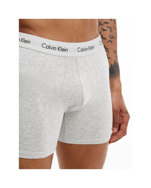 Calvin Klein Gray Calvinklein 3 Pack Boxer Briefs for men