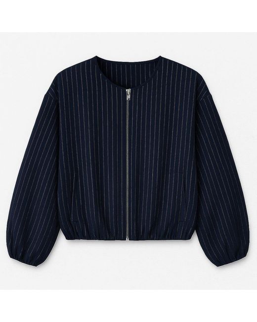 I Saw It First Blue Bubble Hem Jacket