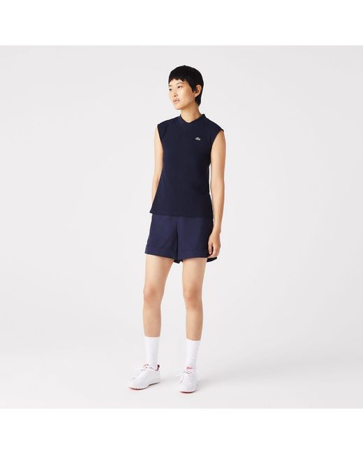 Lacoste Blue Sport Organic Cotton Golf Polo Shirt