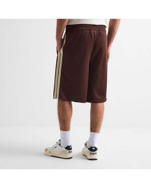 Palm Angels Brown Woven Tracksuit Shorts for men