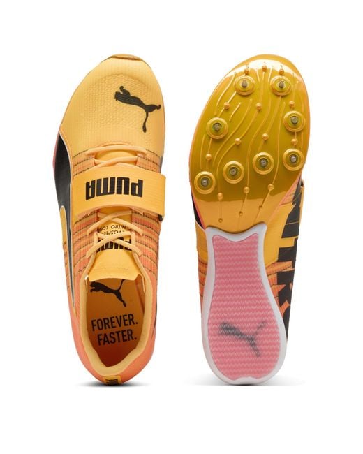 PUMA Yellow Long Jump Nitro Elite 2 Track Running Spikes for men