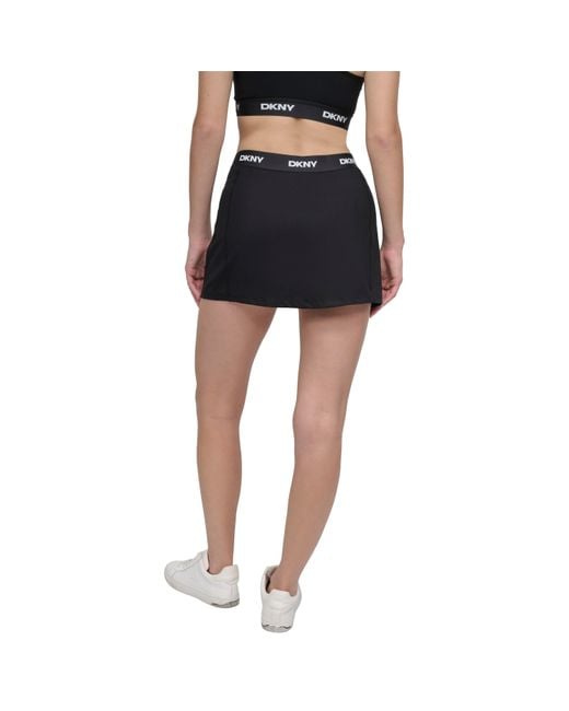DKNY Black Logo Elastic Compression Skort