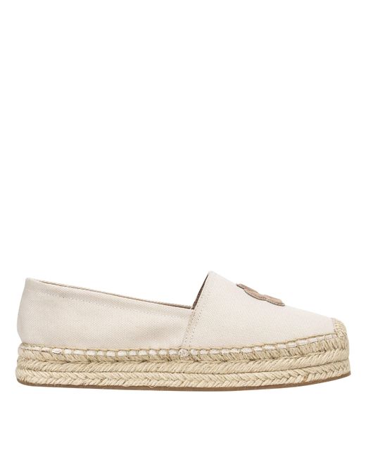 Boss Natural Canvas Slip On Trainers With Double B Logo