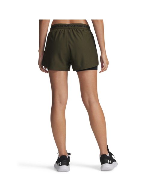 Under Armour Black S 2 In 1 Shorts Exped Green 14