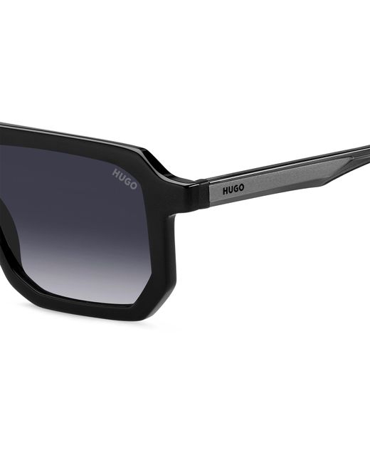 HUGO Black Round Sunglasses for men