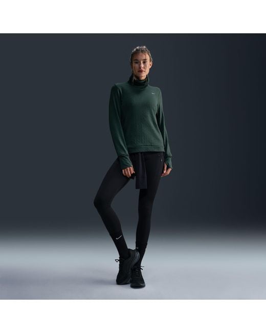 Nike Green Swift Element Long Sleeve Running Top