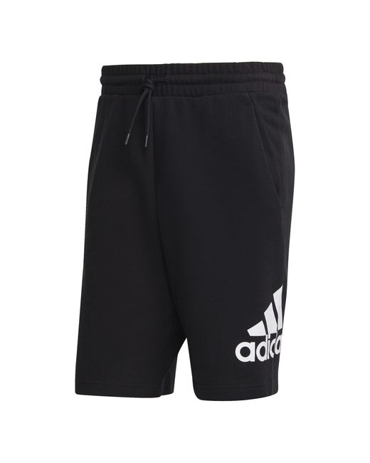 Adidas Black Big Logo French Terry Shorts for men