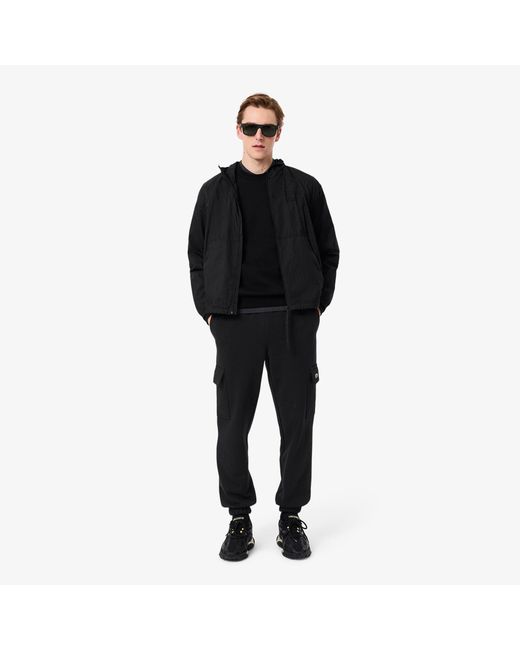 Lacoste Black Cargo Jogging Bottoms for men
