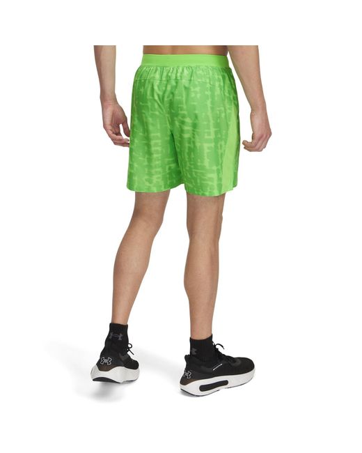 Under Armour Green Launch 7" Shorts Cyber Reflective for men