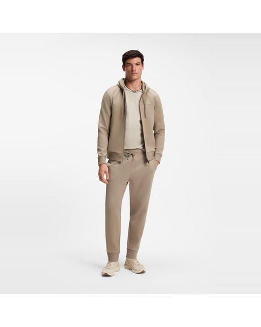 Boss Brown Hadiko Joggers With Drawstring Waistband for men