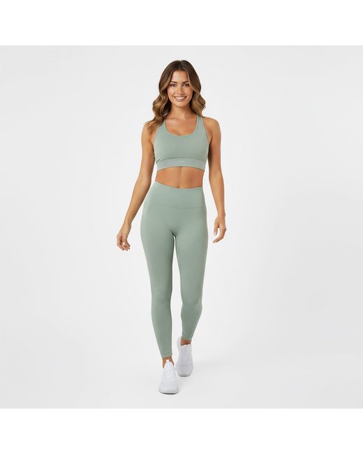 Usa Pro Green Up Seamless Crop Sports Bra