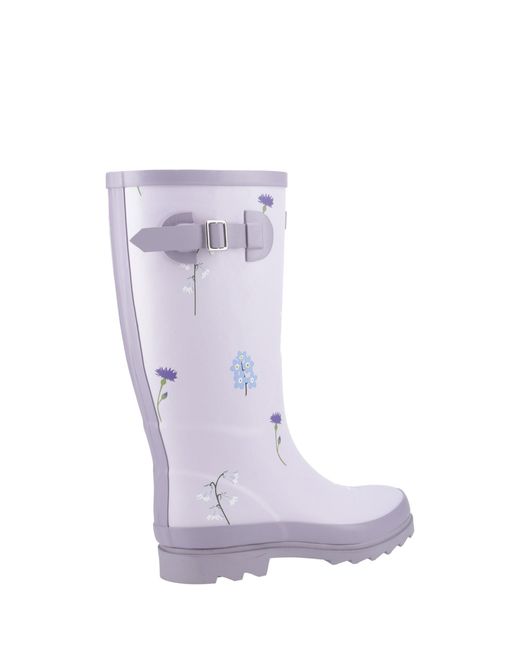 Cotswold Purple Wildflower Tall Wellingtons