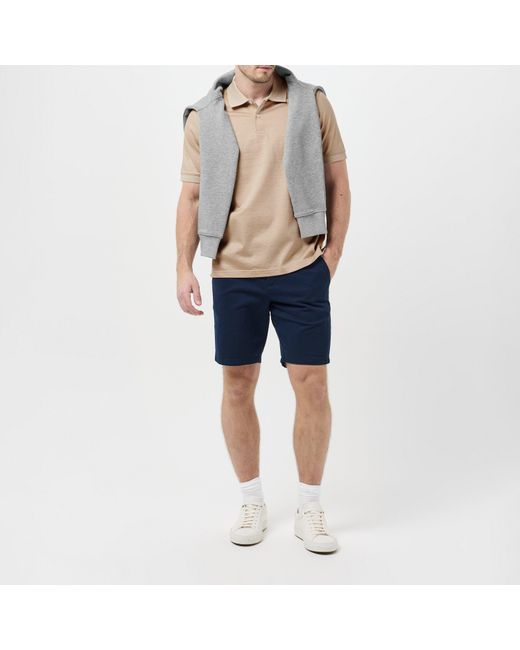 Ted Baker Natural Auguso Jacquard Short-Sleeve Polo Shirt for men