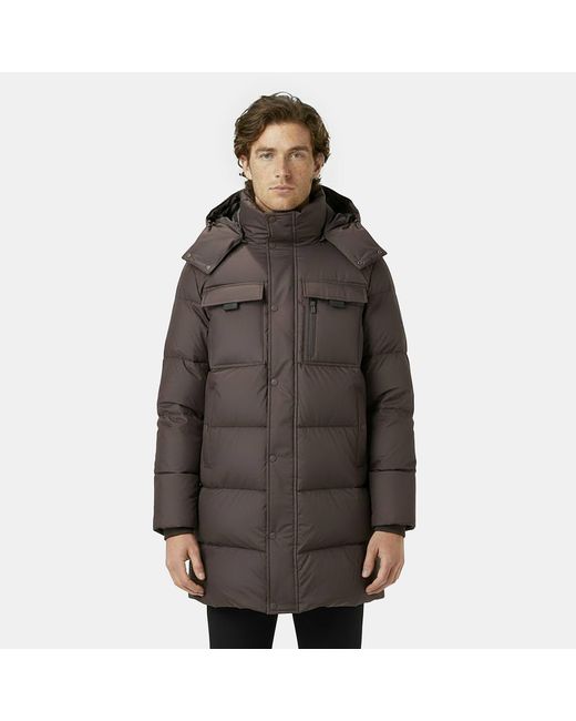 Jack Wills Gray Hooded Long Puffer Jacket for men
