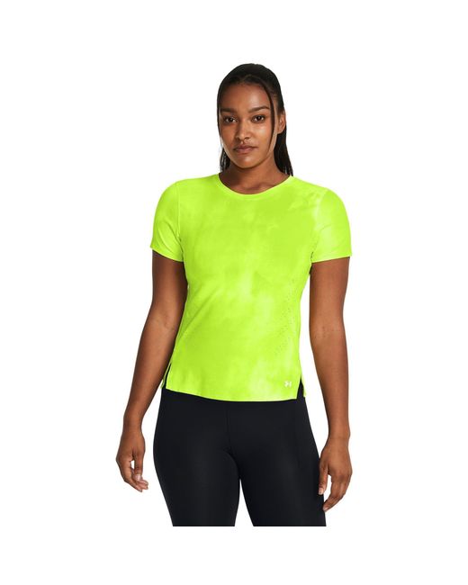 Under Armour Green Launch Elite Printed Short-Sleeve Performance Top