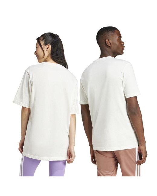 Adidas White Graphic Logo T-Shirt for men
