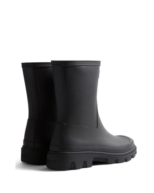 Hunter Black Downpour Short Boot for men