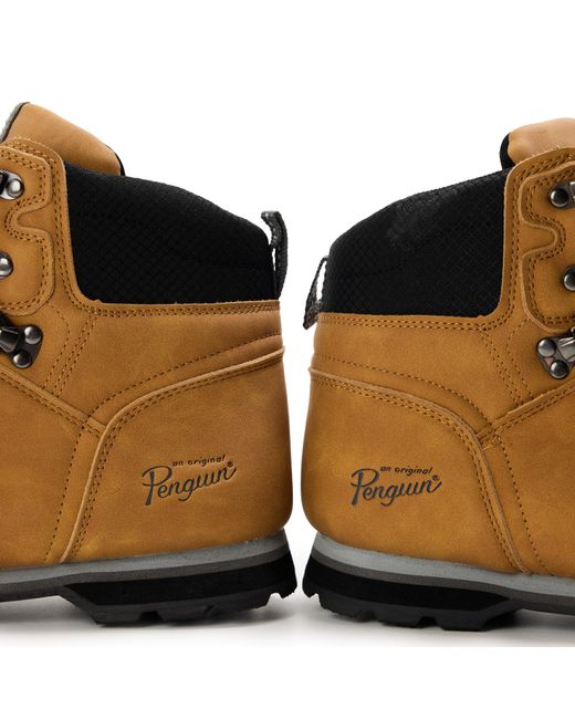 Original Penguin Brown Elder Rugged Boots for men