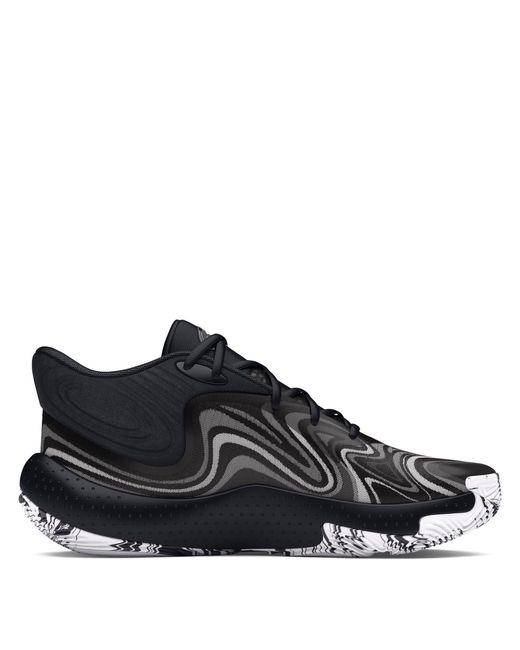 Under Armour Black Spawn 6 Mid Basketball Shoes Distant Mod