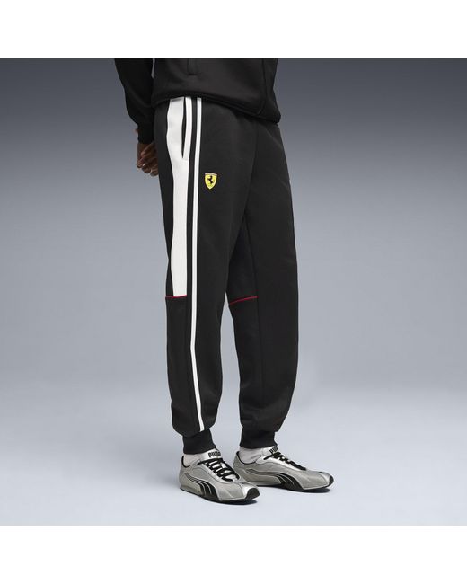 PUMA Black Adults Ferrari Closed Hem Jersey Joggers