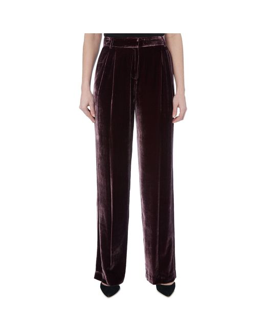 MICHAEL Michael Kors Purple Straight Leg Velvet Pants