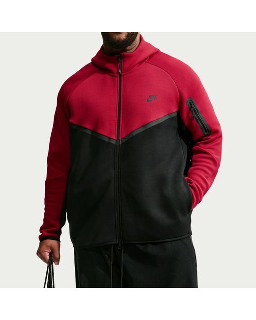 Nike Red Tech Fleece Hoodie for men