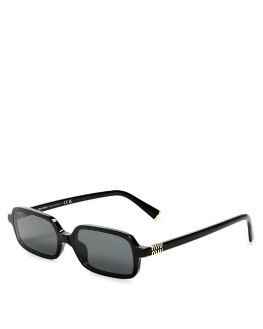 Miu Miu Brown Rectangle Sunglasses