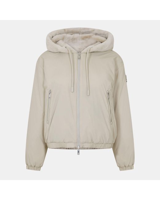 Moose Knuckles Gray Eaaton Bunny Thermal Insulated Bomber Jacket